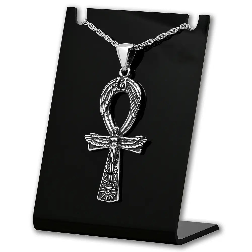 Colgante cruz ankh, llave del cielo en plata fina 950 2