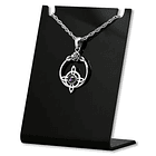 Colgante nudo de bruja con amatista pequeño en plata fina 1