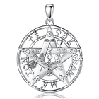 Colgante tetragrammaton calado full definición en plata fina 950 1