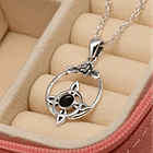 Colgante Nudo De Bruja Con onix En Plata Fina 2