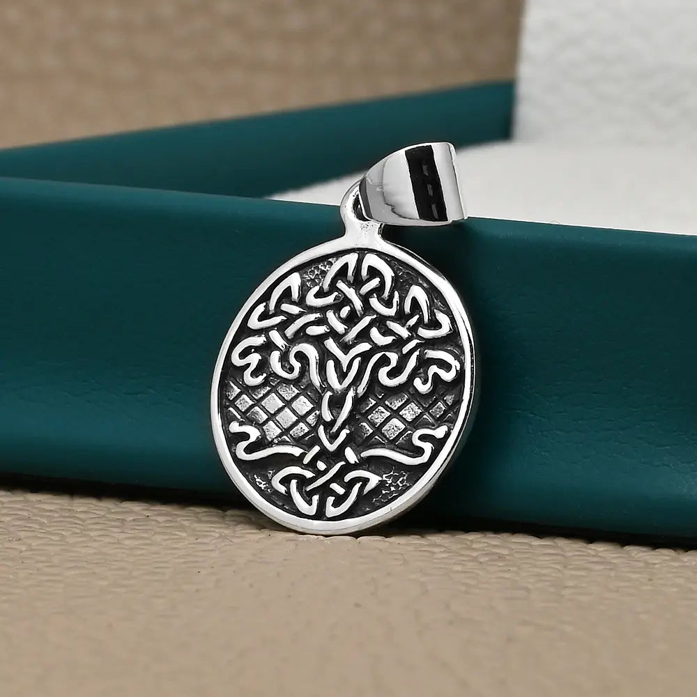 Colgante árbol de la vida celta en plata fina 950 2