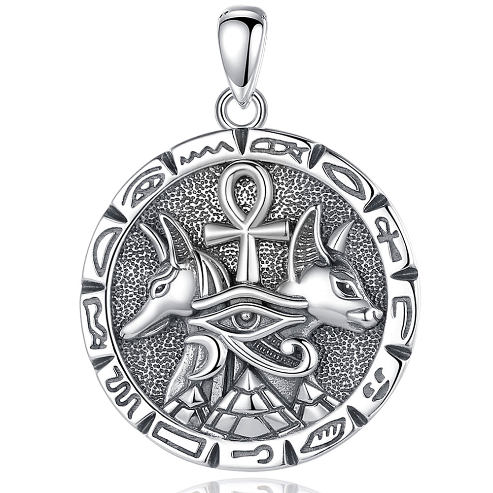 Colgante Anubis Con Ojo De Horus Egipcio en plata fina 950 1