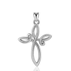 Colgante cruz celta en plata fina 950