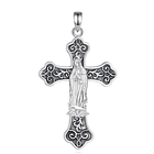 Colgante cruz virgen de Guadalupe en plata fina 950 1