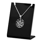 Colgante tetragrammaton pequeño full definición en plata fina 925 1