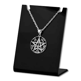 Colgante tetragrammaton pequeño full definición en plata fina 925