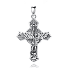Colgante cruz de San Miguel de arcángel protector en plata fina 950 1
