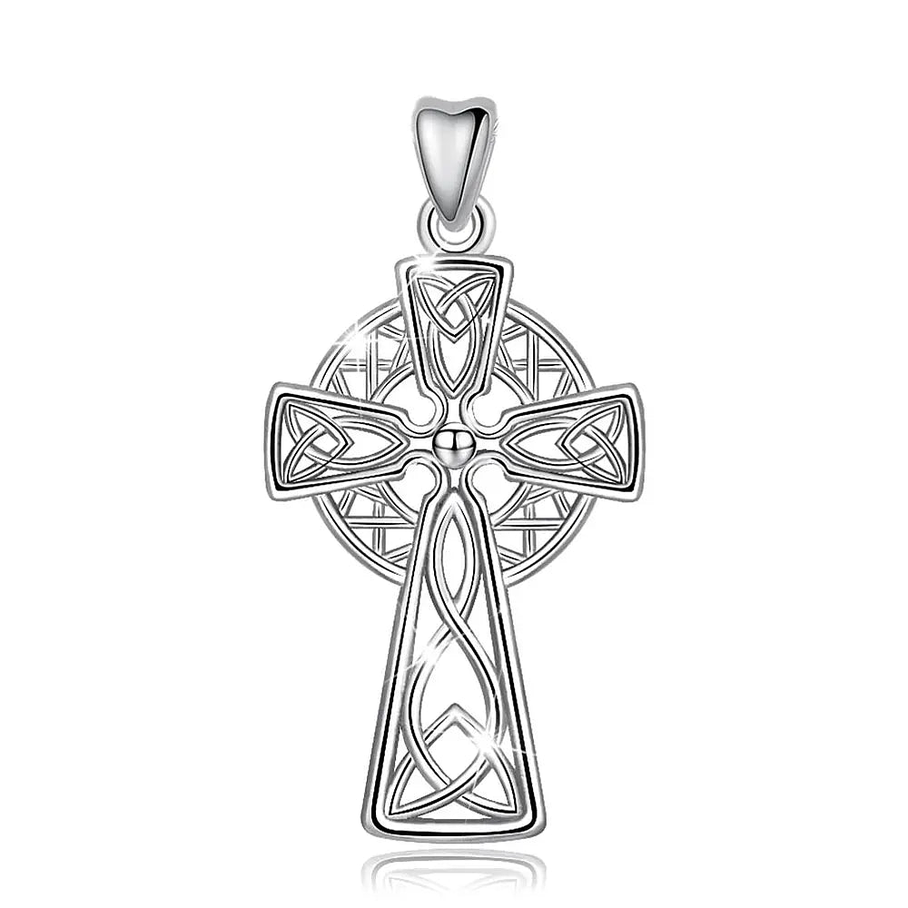 Colgante cruz celta en plata fina 950 1