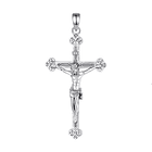 Colgante Cruz de jesus, crucifijo en plata fina 1