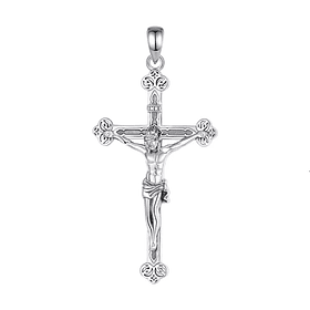 Colgante Cruz de jesus, crucifijo en plata fina