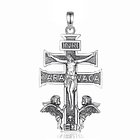 Colgante cruz de caravaca full definición maciza en plata fina 950 1