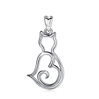 Colgante gato corazon mini amigo en plata fina 950 1