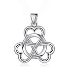 Colgante trébol de tres hojas en plata fina 950 1