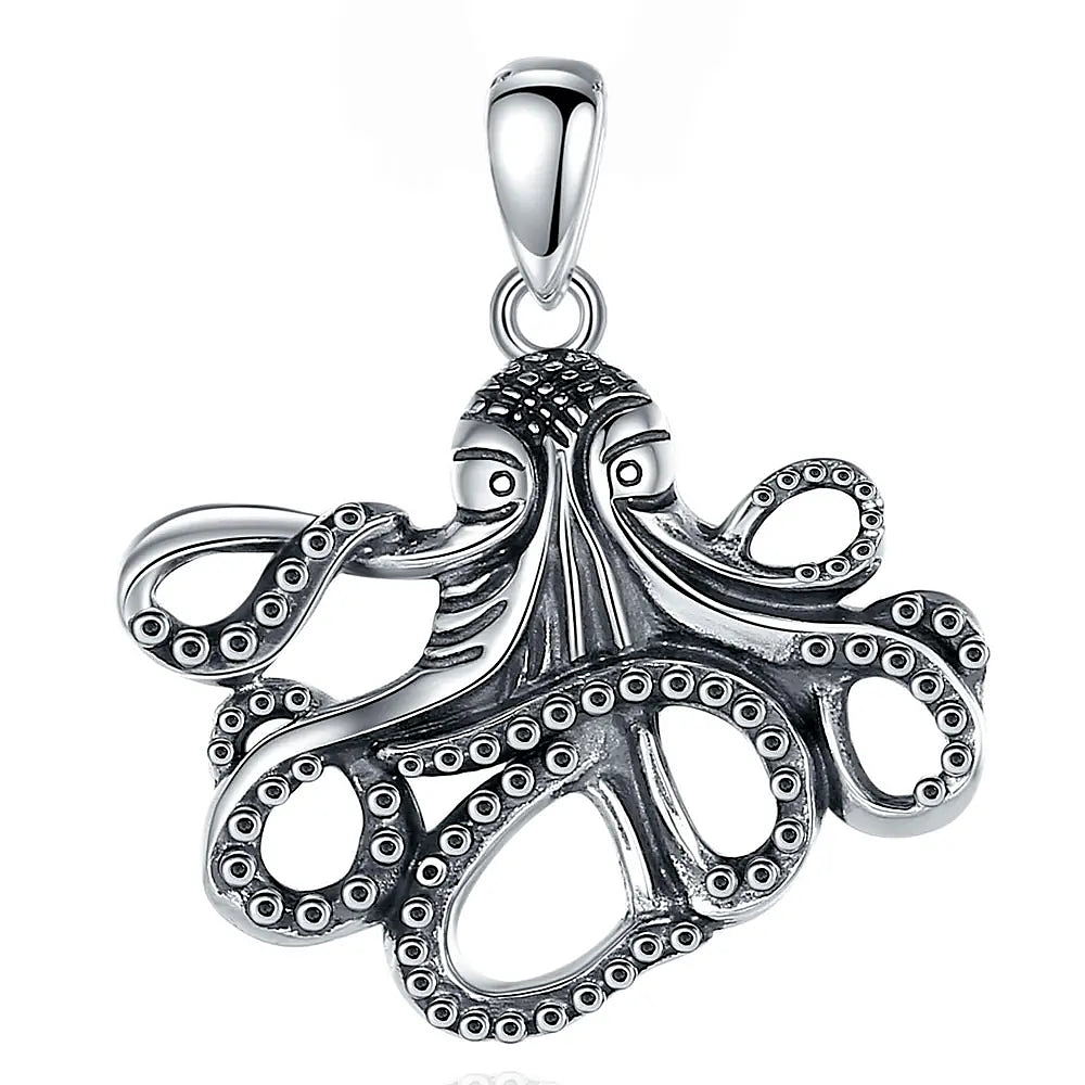 Colgante pulpo, octopus esoterico en plata fina 950 1