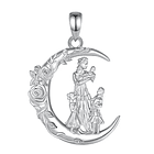 Colgante media luna madre y niñas en plata fina 950 1