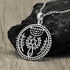 Colgante estrella de david con cruz mesiánica en plata fina 950 2