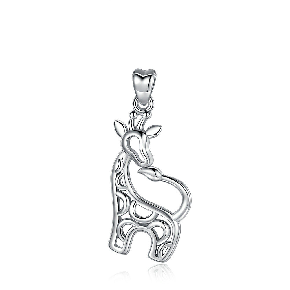 Colgante de jirafa en plata fina 950, con cadena 1