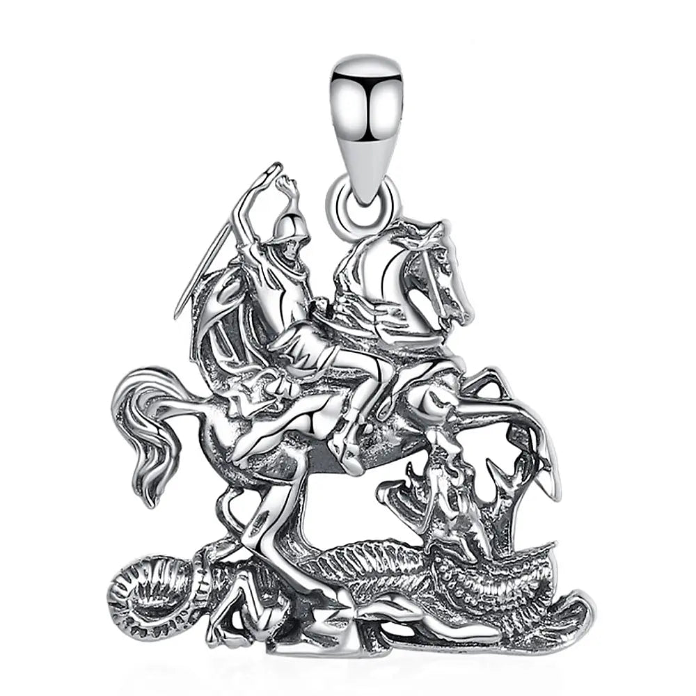 Colgante San Jorge en plata fina 950 1