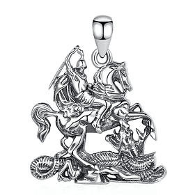Colgante San Jorge en plata fina 950