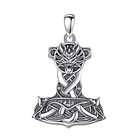 Colgante martillo de thor macizo en plata fina 950 1