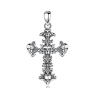 Colgante cruz de calavera en plata fina 950 1