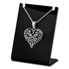 Colgante nudo celta de lobos en plata fina 1