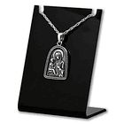 Colgante Virgen Maria con niño Jesus en plata fina 950 2