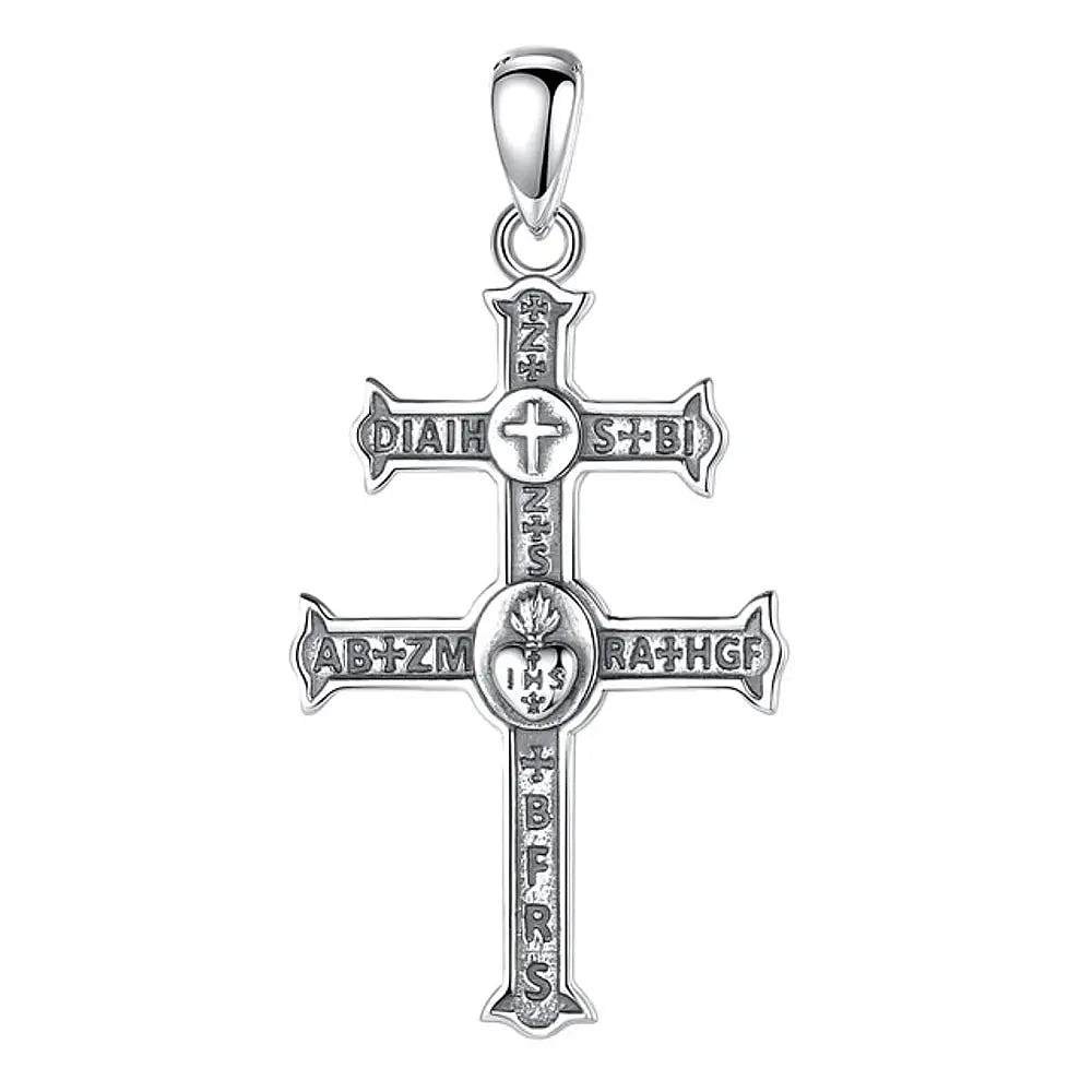Colgante Cruz de Lorena en plata fina 950 1