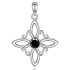 Colgante nudo de bruja original con piedra ónix en plata fina 950 1