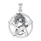 Colgante pentagrama y dragon en plata fina 950 1