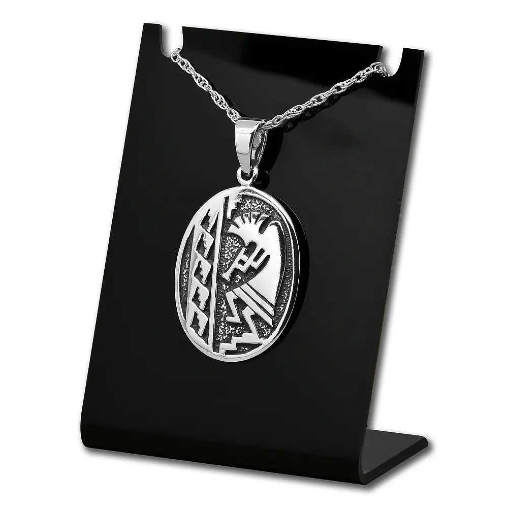 Colgante kokopelli dios de la fertilidad en plata fina 950 1