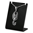 Colgante de ave fénix en plata fina, con cadena 1