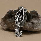 Colgante de ave fénix en plata fina, con cadena 2