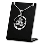 Colgante triqueta con serpiente en plata fina 950 2