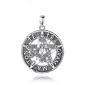 Colgante tetragrammaton original full definición en plata fina 950