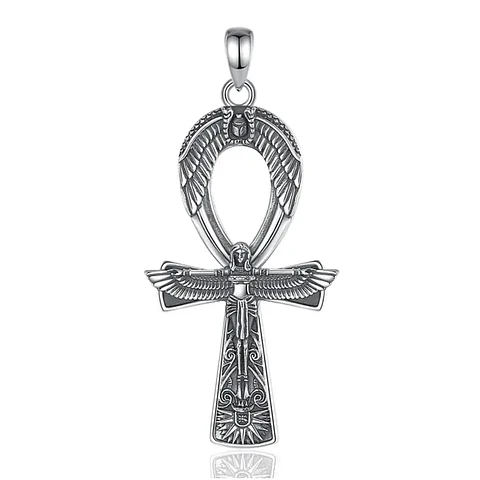 Colgante cruz ankh, llave del cielo en plata 925