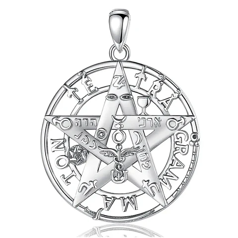 Colgante tetragrammaton calado en plata 925
