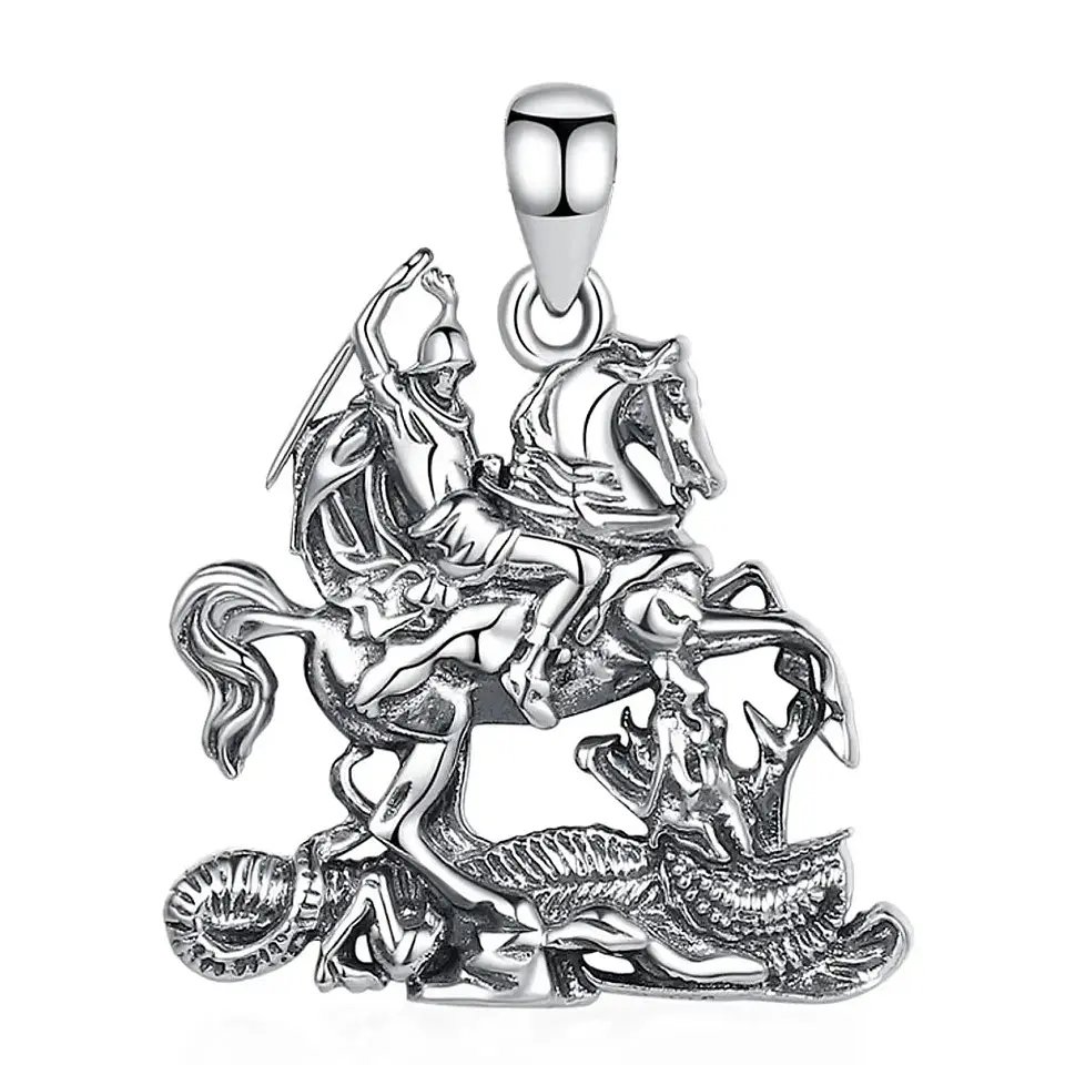 Colgante San Jorge en plata 925 1