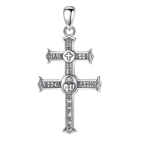 Colgante Cruz de Lorena en plata 925