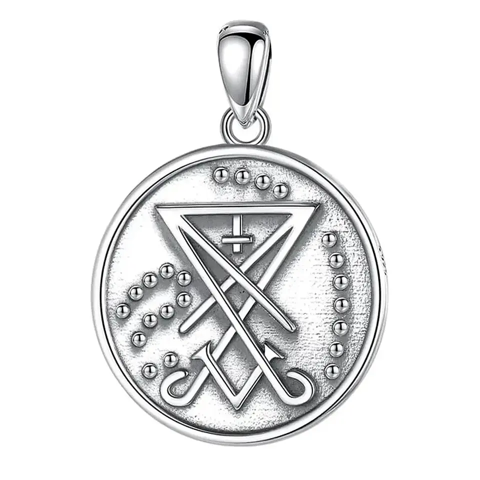 Colgante sigilo de lucifer en plata 925 1