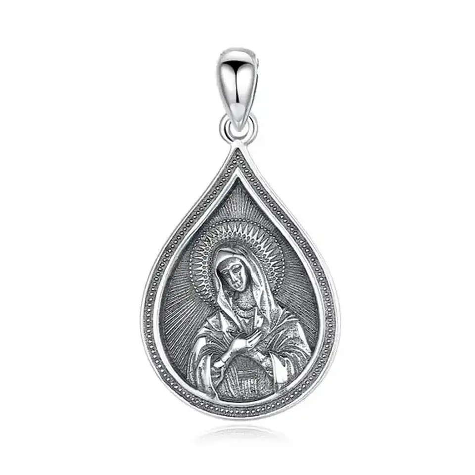 Colgante virgen maria en plata 925 1