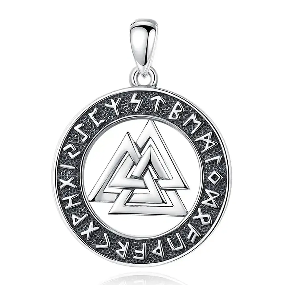 Colgante runa vikinga odin en plata 925 1