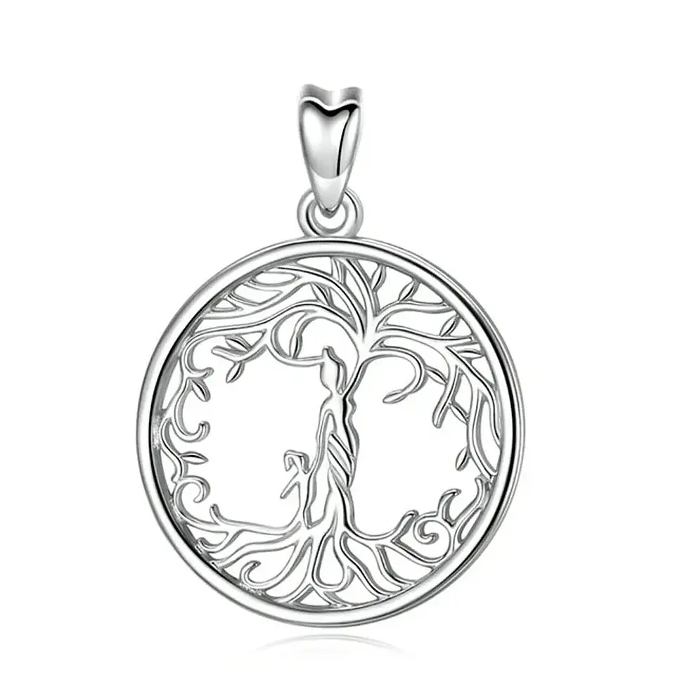 Colgante madre con hija en árbol de la vida en plata 925 1