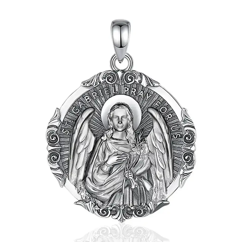 Colgante San Gabriel de arcángel en plata 925 1