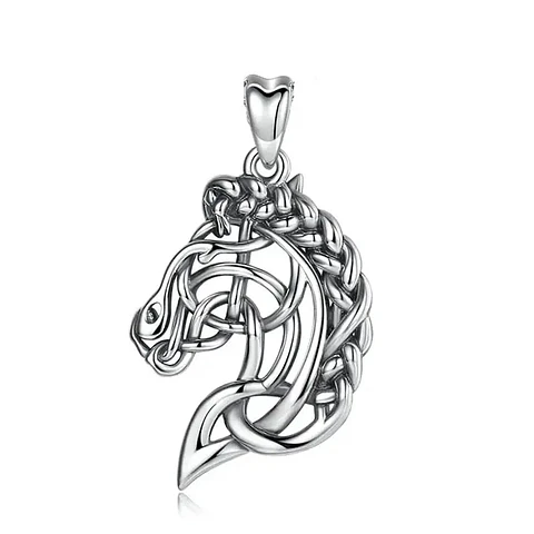 Colgante cabeza de caballo en plata 925