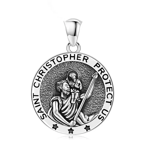 Colgante San Cristobal en plata 925