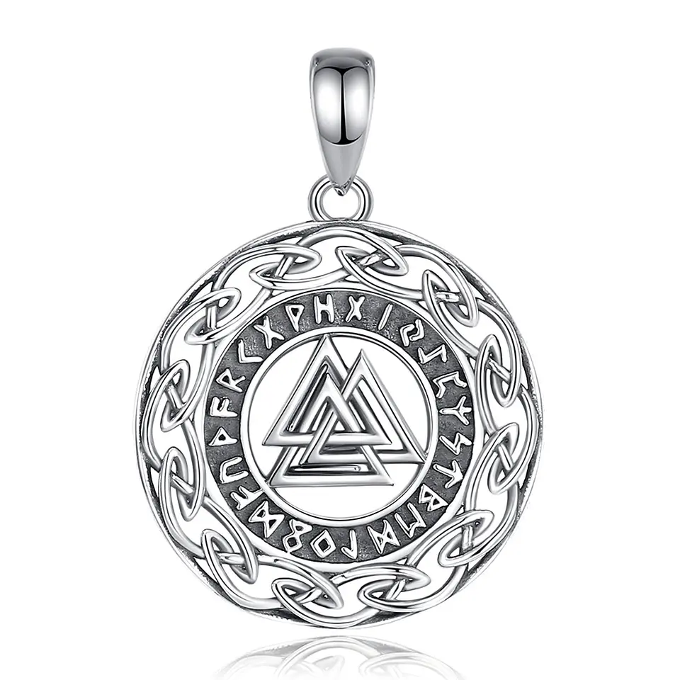 Colgante runa vikinga en plata 925 1