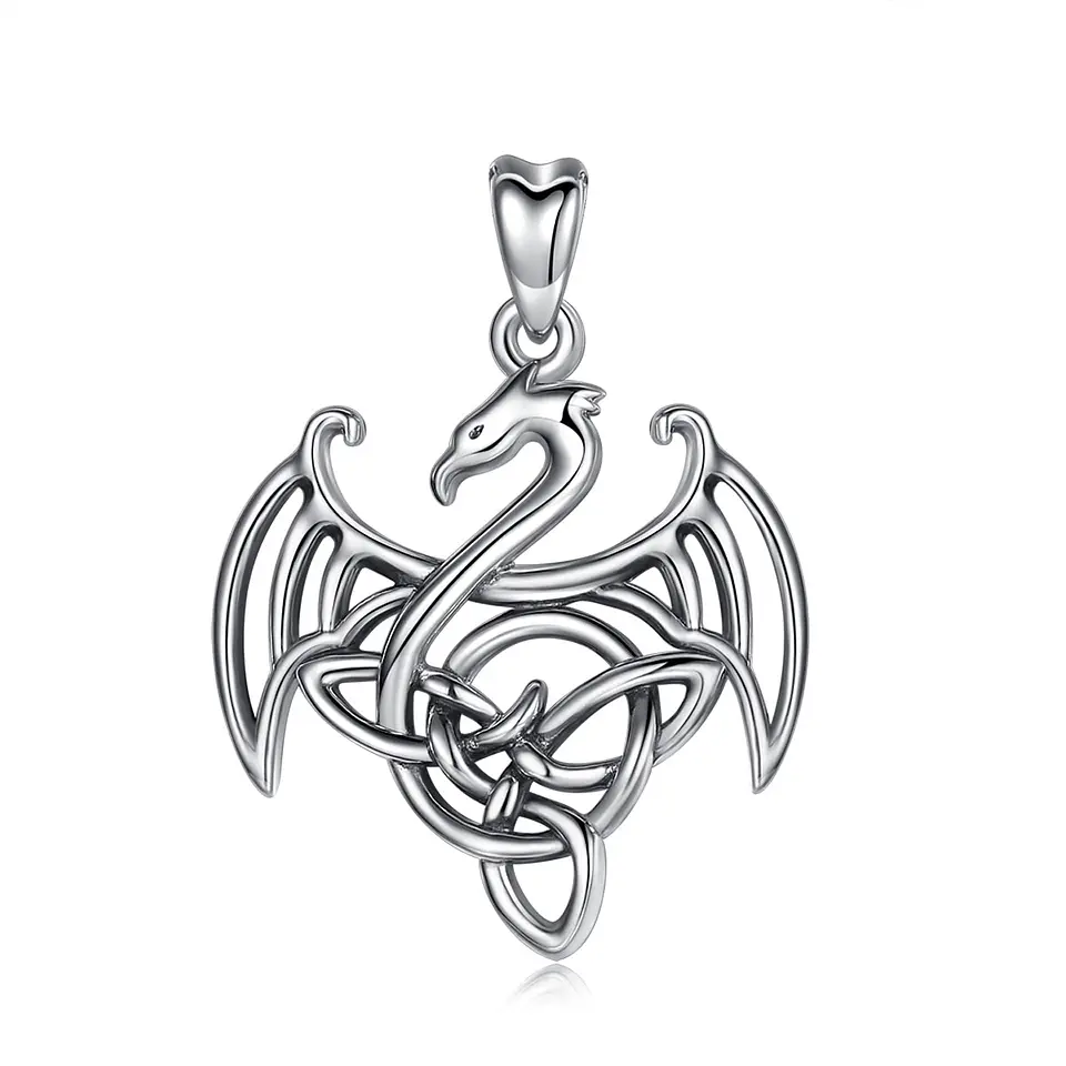 Colgante ave fenix celta en plata  925 1