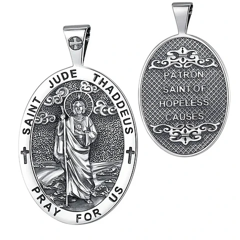 Colgante San Judas Tadeo en plata 925