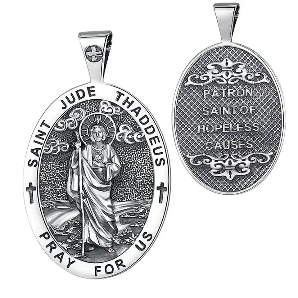 Colgante San Judas Tadeo en plata 925 1